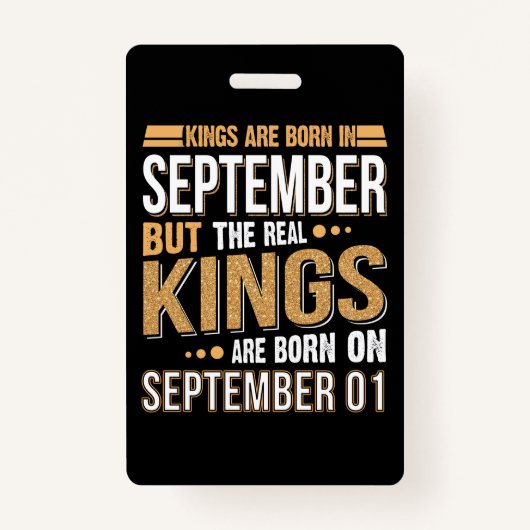 verjaardagsgeschenk | Queen zijn geboren in septem Badge (Voorkant)