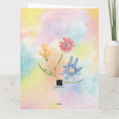 VERJAARDAGSGESCHENKEN EN BLOEMEN KAART (Achterkant)