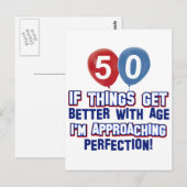 verjaardagsgeschenken van 50 jaar briefkaart (Voorkant / Achterkant)