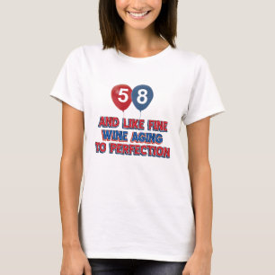 verjaardagsgeschenken van 58 jaar t-shirt