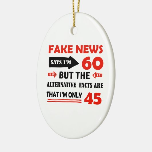 verjaardagsgeschenken van 60 jaar keramisch ornament (Links)