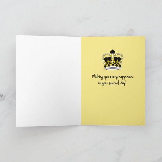 Verjaardagsgevoel van de brugspeler als schoppenko kaart (Binnen)