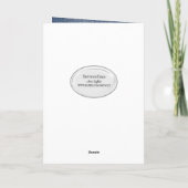 Verjaardagsgiraf op blauwe denim kaart (Achterkant)