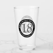 Verjaardagsglas 18 jaar glas (Voorkant)