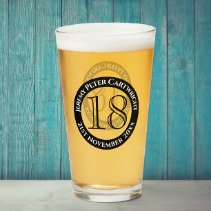 Verjaardagsglas 18 jaar glas