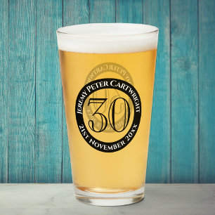 Verjaardagsglas 30 jaar glas