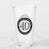 Verjaardagsglas 40ste verjaardag glas (Achterkant)