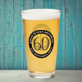 Verjaardagsglas 60 jaar glas