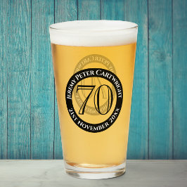 Verjaardagsglas 70 jaar glas
