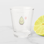 Verjaardagsglas, avocado verjaardag cute  shot glas (Achterkant)
