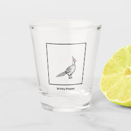 Verjaardagsglas, verjaardagsfazant, vogel shot glas