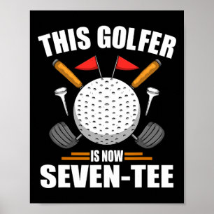 Verjaardagsgolf Shirten voor mannen 70e jaar oude  Poster