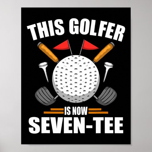 Verjaardagsgolf Shirten voor mannen 70e jaar oude  Poster (Voorkant)