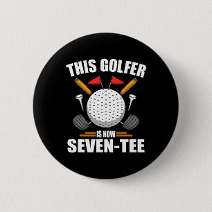 Verjaardagsgolf Shirten voor mannen 70e jaar oude Ronde Button 5,7 Cm
