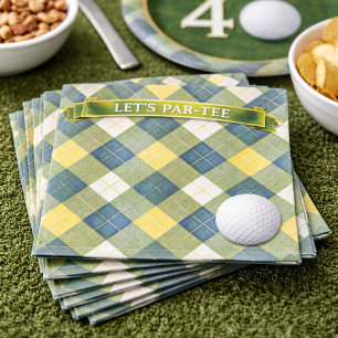 Verjaardagsgolf Thema Laten we Par-tee Servet