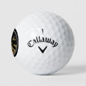Verjaardagsgolfer op de heuvel golfballen (Logo)