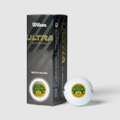 Verjaardagsgolfer op de heuvel golfballen (Verpakking)