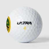 Verjaardagsgolfer op de heuvel golfballen (Logo)