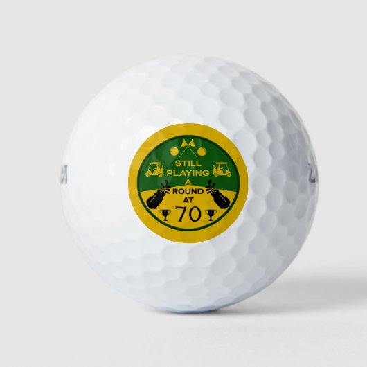 Verjaardagsgolfer op de heuvel golfballen (Voorkant)
