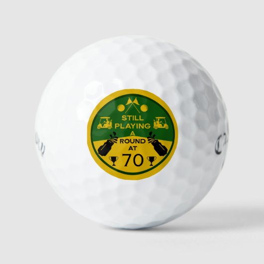 Verjaardagsgolfer op de heuvel golfballen (Voorkant)