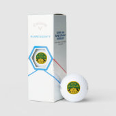 Verjaardagsgolfer op de heuvel golfballen (Verpakking)