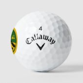 Verjaardagsgolfer op de heuvel golfballen (Logo)
