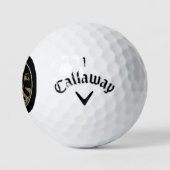 Verjaardagsgolfer op de heuvel golfballen (Logo)