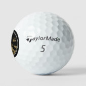 Verjaardagsgolfer op de heuvel golfballen (Logo)