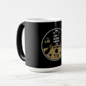 Verjaardagsgolfer op de heuvel magische mok (Voorkant links)