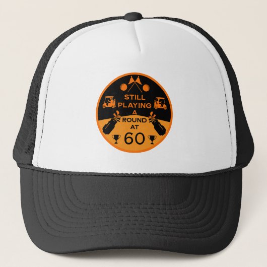 Verjaardagsgolfer op de heuvel trucker pet (Voorkant)