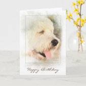 Verjaardagsgouden doodle in lijst kaart (Gele Bloem)