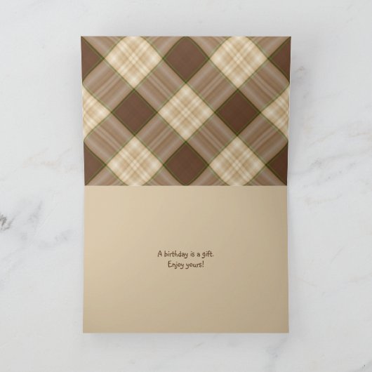 verjaardagsgouden rector met pet op feestdag kaart (Binnen)