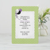 verjaardagsgroen en wit patroon kaart (Staand voorkant)
