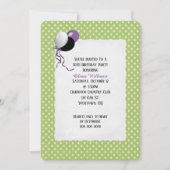 verjaardagsgroen en wit patroon kaart (Voorkant)