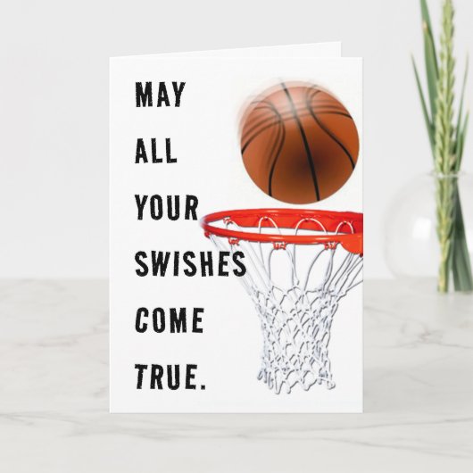 Verjaardagsgroet basketbal kaart (Voorkant)