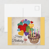 Verjaardagsgroet Briefkaart (Voorkant / Achterkant)