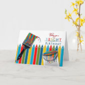 VERJAARDAGSGROET - HELDER - CONCEPT/verfkwast Kaart (Gele Bloem)