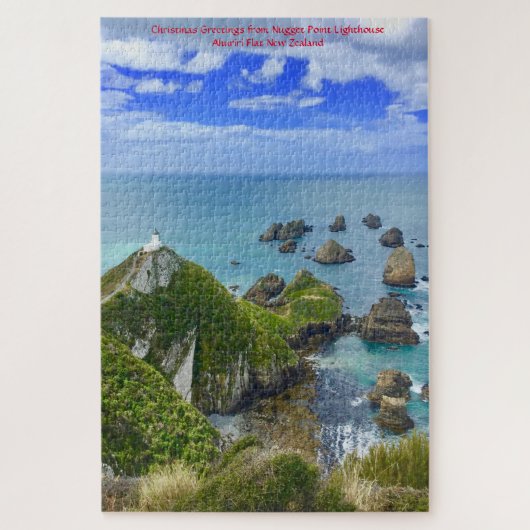 Verjaardagsgroet Nugget Point Lighthouse Jigsaw Legpuzzel (Verticaal)