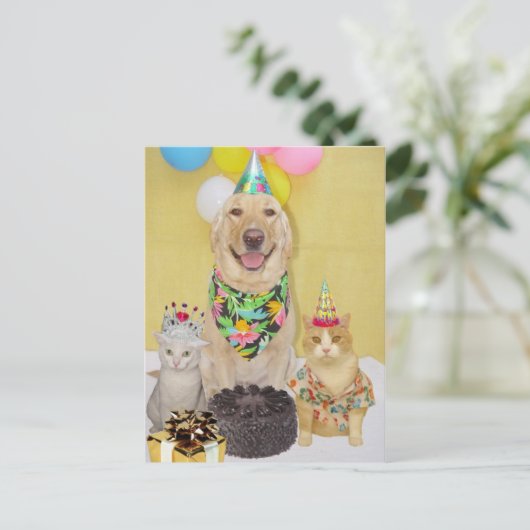  verjaardagsgroet of uitnodiging (Staand voorkant)