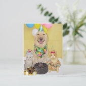  verjaardagsgroet of uitnodiging briefkaart (Staand voorkant)