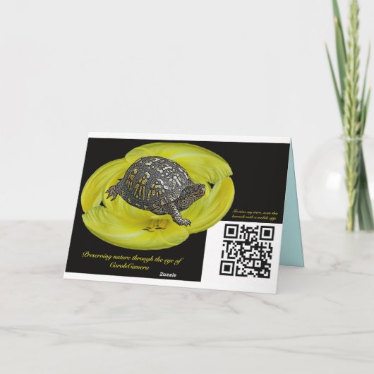 Verjaardagsgroet - Schildpad Kom Uit Je Schelp Kaart (Achterkant)