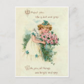 Verjaardagsgroet uit het begin van de 1900's briefkaart (Voorkant)
