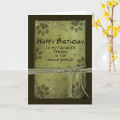 Verjaardagsgroet VAN PET - PAW IMPRESSIONS Kaart (Gele Bloem)