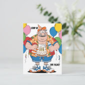 Verjaardagsgroet voor bokscoach briefkaart (Staand voorkant)