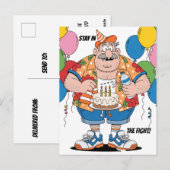 Verjaardagsgroet voor bokscoach briefkaart (Voorkant / Achterkant)