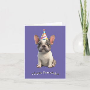 Verjaardagsgroet voor een Franse Bulldog met een v Kaart