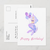 Verjaardagsgroet voor een zeemeermin briefkaart (Voorkant / Achterkant)