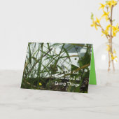 Verjaardagsgroet voor kikkers kaart (Gele Bloem)