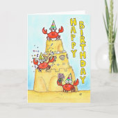 Verjaardagsgroet voor rode krabben  kaart (Voorkant)