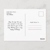 Verjaardagsgroet voor zeemeermin briefkaart (Achterkant)